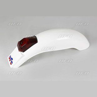 Крыло заднее универсальное с фонарем Enduro 50CC, 80CC, 125CC '75-'79, UFO ME08-025W White ME08025W фото