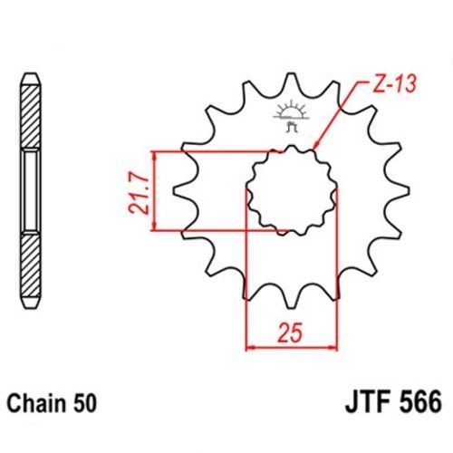 Зірка передня JT JTF566.15RB JTF566.15RB фото