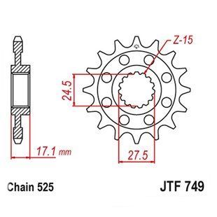 Звезда передняя JT JTF749.16 JTF749.16 фото