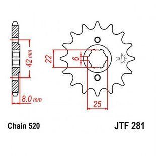 Зірка передня JT JTF281.16 JTF281.16 фото
