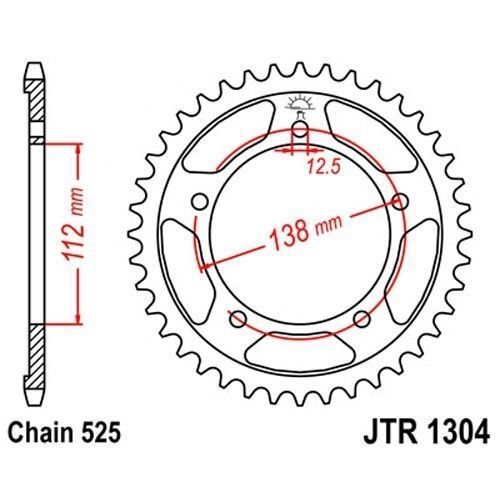 Задня зірка JT JTR1304.43 JTR1304.43 фото