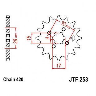 Звезда передняя JT JTF253.13 JTF253.13 фото