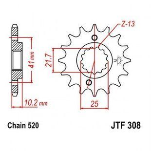 Зірка передня JT JTF308.15 JTF308.15 фото
