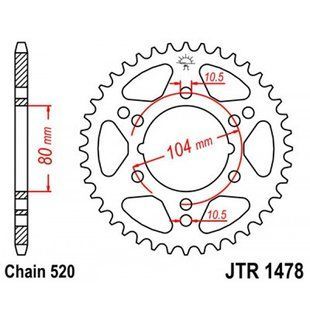 Задня зірка JT JTR478.43 Black JTR478.43ZBK фото