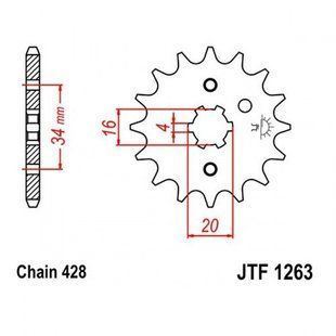 Зірка передня JT JTF1263.15 JTF1263.15 фото