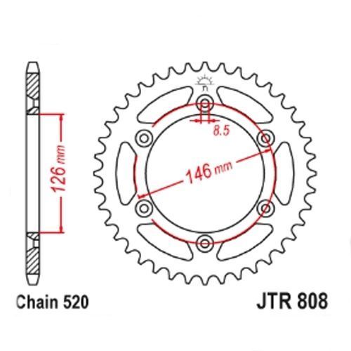Задня зірка JT JTR808.49SC JTR808.49SC фото