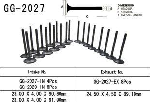 Клапан впускной Yamaha R1 '98-99, Vesrah GG-2027-IN GG-2027-IN фото