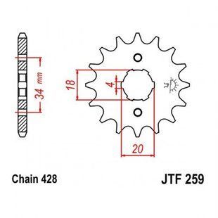 Звезда передняя JT JTF259.13 JTF259.13 фото