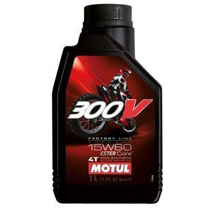 Масло моторное Motul 300V 4T Factory Line Off Road 15W60 (1л) 102710 фото