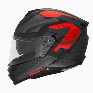 Мотошлем NOX N304S Carver матовый черный/красный, S CASQN304SCARVERNOIRMATROUGE.S фото