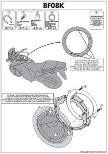 Кронштейн крепления сумки на бак Tanklock Ducati, Kappa BF08K BF08K фото