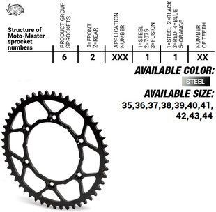 Задня зірка Moto-Master 620291140 Black M620291140 фото