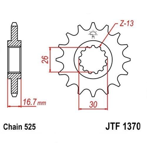 Зірка передня JT JTF1370.15RB JTF1370.15RB фото