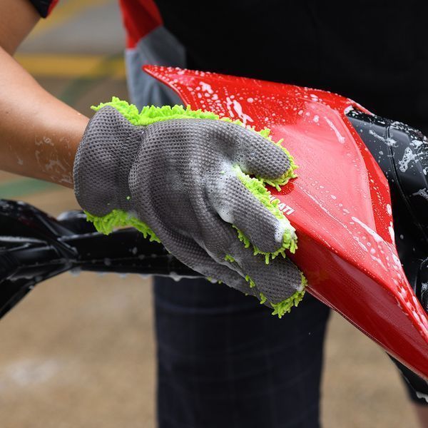 Рукавичка з мікрофібри Oxford Microfibre Noodle Wash Glove зелена OX261 фото