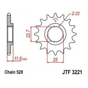 Зірка передня JT JTF3221.13 JTF3221.13 фото