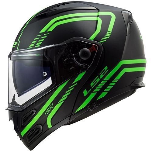 Мотошолом LS2 FF324 Metro EVO Firefly Hi-Vis Black/Green, S 503243360S фото