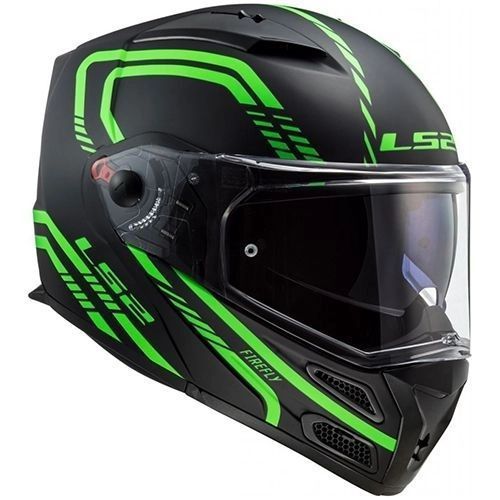 Мотошолом LS2 FF324 Metro EVO Firefly Hi-Vis Black/Green, S 503243360S фото