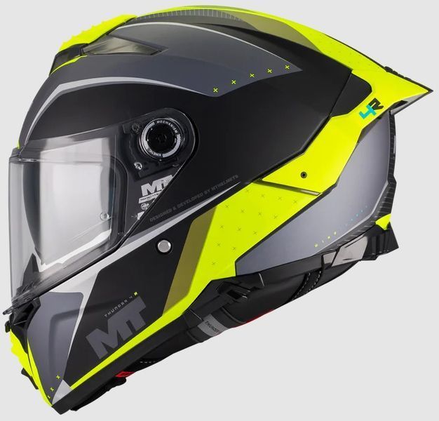 Мотошолом MT Thunder 4 R SV Wind Tunnel B3 матовий чорний/жовтий, M 1375D50B3205 фото