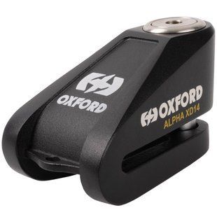 Замок блокировки тормозного диска Oxford Alpha XD14 (штифт 14 мм) черный LK275 фото