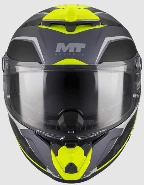 Мотошолом MT Thunder 4 R SV Wind Tunnel B3 матовий чорний/жовтий, S 1375D50B3204 фото