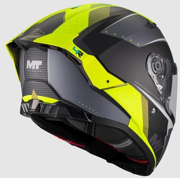 Мотошолом MT Thunder 4 R SV Wind Tunnel B3 матовий чорний/жовтий, S 1375D50B3204 фото