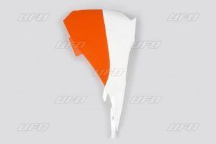 Пластик корпуса фильтра воздушного KTM SX 85 '13-17 (1шт левый), UFO KT04043-999W белый/оранжевый KT04043999W фото