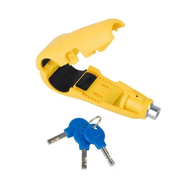 Замок блокировки рычага тормоза Oxford LeverLock Alarm желтый LK302 фото