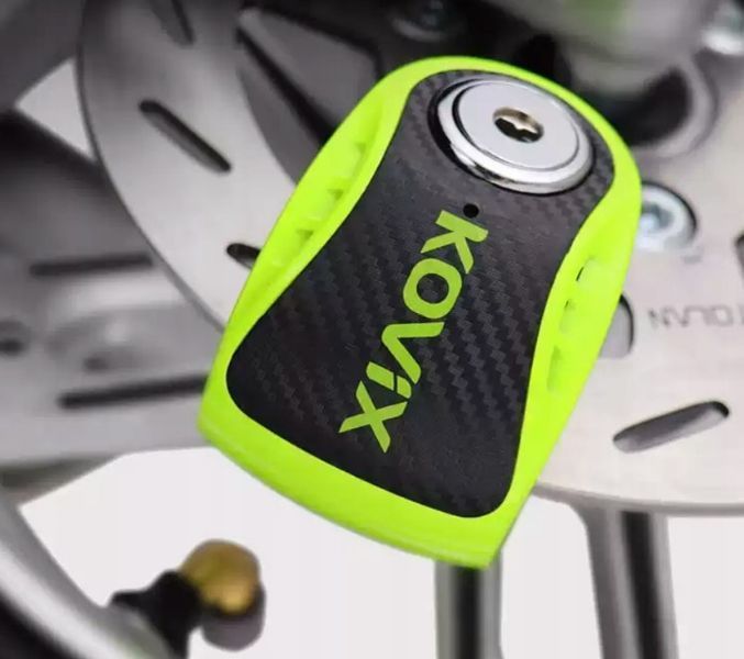 Замок блокировки тормозного диска с сигнализацией Kovix KNS6 Yellow 4897049902947 фото