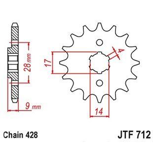 Звезда передняя JT JTF712.13 JTF712.13 фото