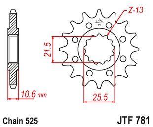 Звезда передняя JT JTF781.14 JTF781.14 фото