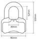 Замок блокировки тормозного диска Oxford Nemesis із 16-мм штифтом желтый LK471 фото 3
