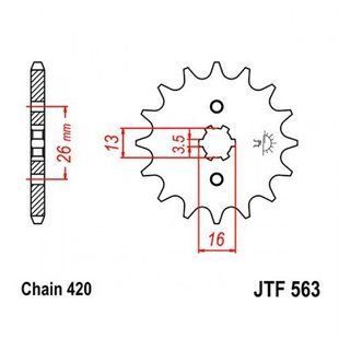 Звезда передняя JT JTF563.12 JTF563.12 фото