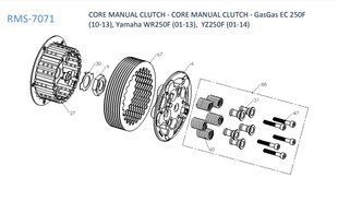 Комплект автоматичного зчеплення GASGAS EC 250F '10-'15, EC 300F '13-'15, Yamaha WR250F '01-'18, YZ250F '01-'18, YZ250FX '15-'18, Rekluse RMS-7071 RMS-7071 фото