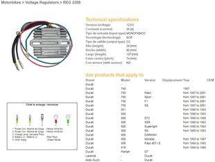 Регулятор напруги Ducati 748/750/851/888/900/906/916`87-01, DZE REG 2309 2309-01 фото