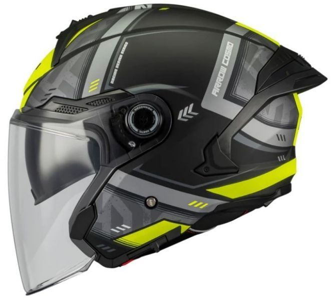 Мотошолом MT Cosmo SV Arrow B3 матовий чорний/жовтий, XL 1361D20B3207 фото