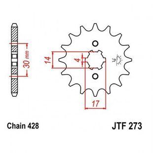 Зірка передня JT JTF273.16 JTF273.16 фото