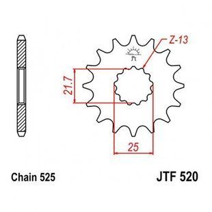 Зірка передня JT JTF520.14 JTF520.14 фото