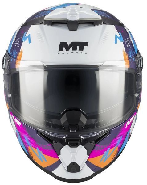 Мотошолом MT Thunder 4 R SV Pipen C8 білий/рожевий, S 1375D52C8104 фото