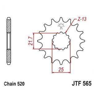 Звезда передняя JT JTF565.13 JTF565.13 фото