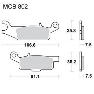 Тормозные колодки TRW Lucas MCB802SI MCB802SI фото