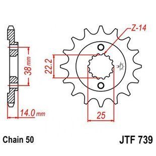 Звезда передняя JT JTF739.15 JTF739.15 фото