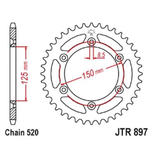 Задняя звезда JT JTR897.41 JTR897.41 фото