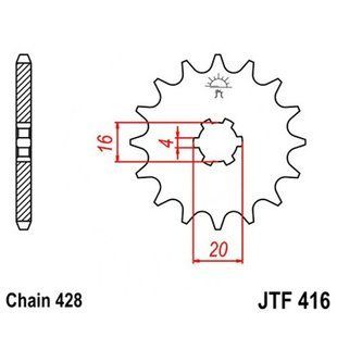 Зірка передня JT JTF416.13 JTF416.13 фото