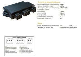 Модуль управления Yamaha YFM 660 Grizzly 660 02-03, DZE CDI 1591 1591-01 фото
